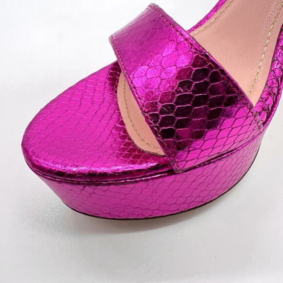 ALDO CASTAGNA Shoes Womens Size 38 Platform Heels Ankle Strap Made in Italy - Picture 11 of 16